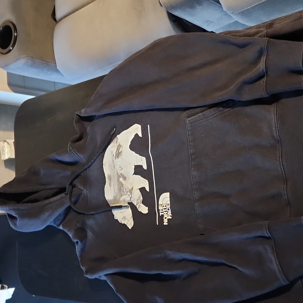 The North Face Black Hoodie with Bear Design